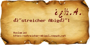 Östreicher Abigél névjegykártya